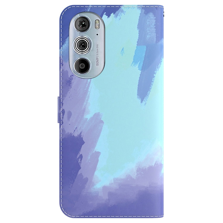 For Motorola Moto G22 Watercolor Pattern Horizontal Flip Leather Phone Case