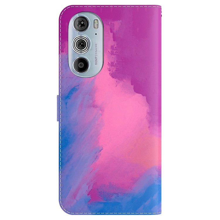 For Motorola Moto G22 Watercolor Pattern Horizontal Flip Leather Phone Case