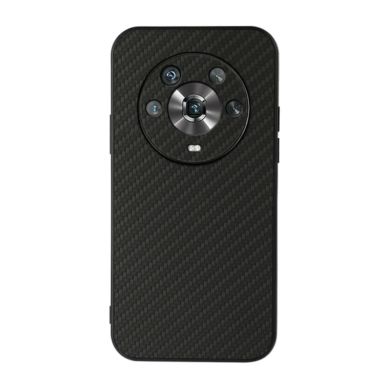 For Honor Magic4 Accurate Hole Carbon Fiber Texture PU Phone Case