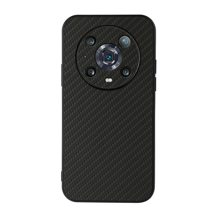 For Honor Magic4 Pro Accurate Hole Carbon Fiber Texture PU Phone Case