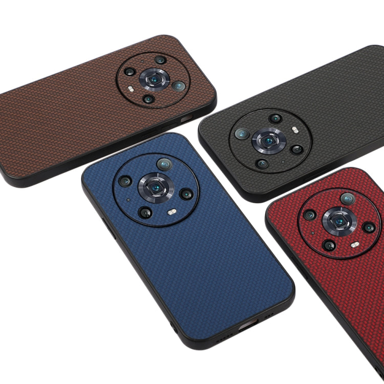 For Honor Magic4 Pro Accurate Hole Carbon Fiber Texture PU Phone Case