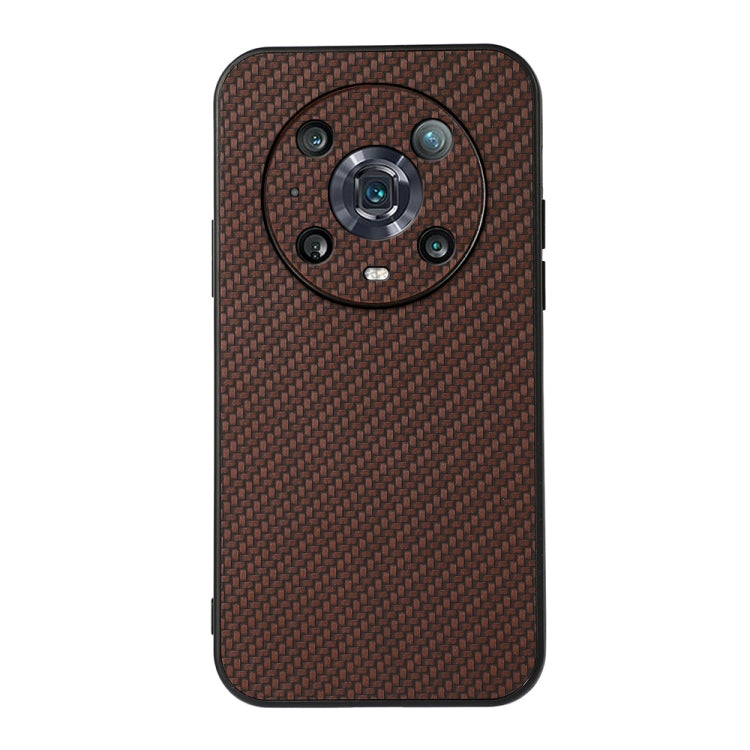 For Honor Magic4 Pro Accurate Hole Carbon Fiber Texture PU Phone Case