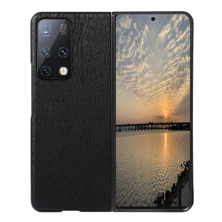 For Huawei Mate X2 Wood Texture PU Phone Case