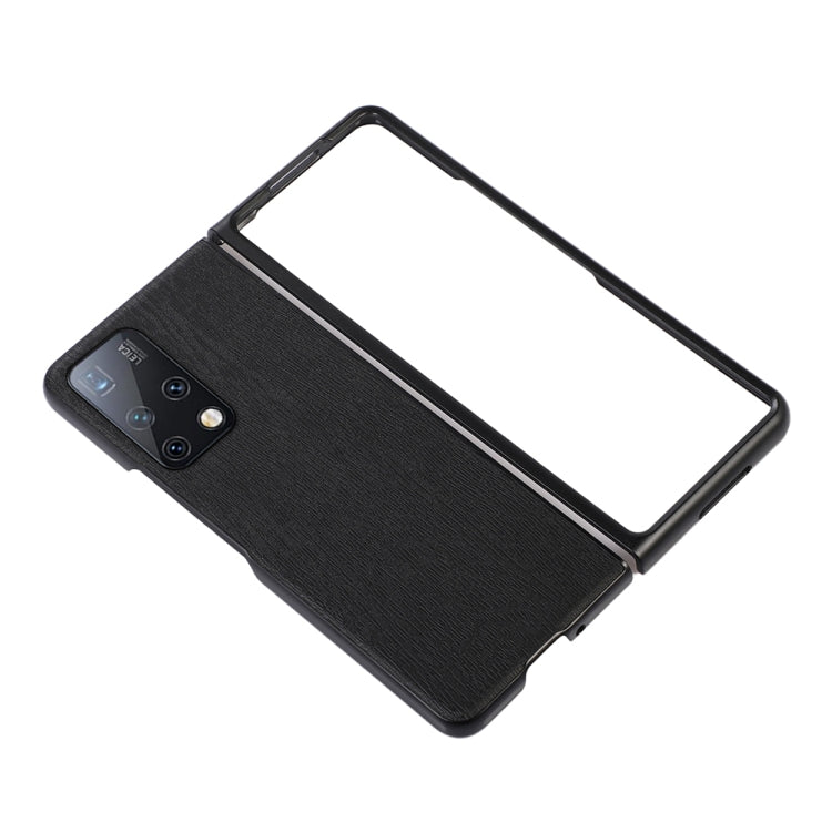 For Huawei Mate X2 Wood Texture PU Phone Case