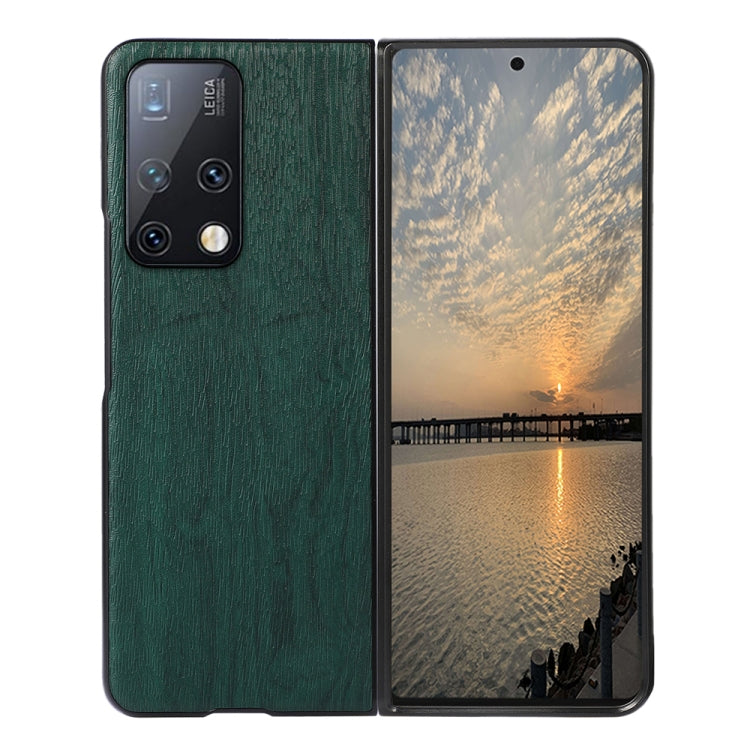 For Huawei Mate X2 Wood Texture PU Phone Case
