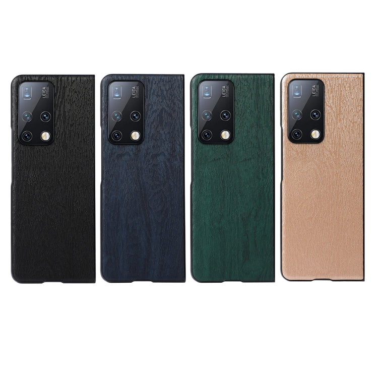 For Huawei Mate X2 Wood Texture PU Phone Case