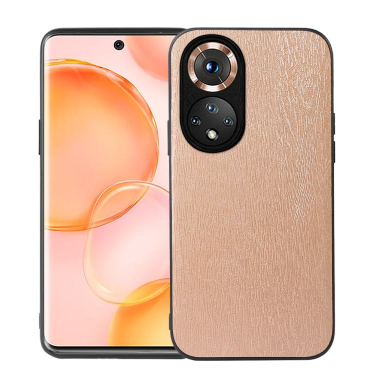 For Honor 50 Wood Texture PU Phone Case