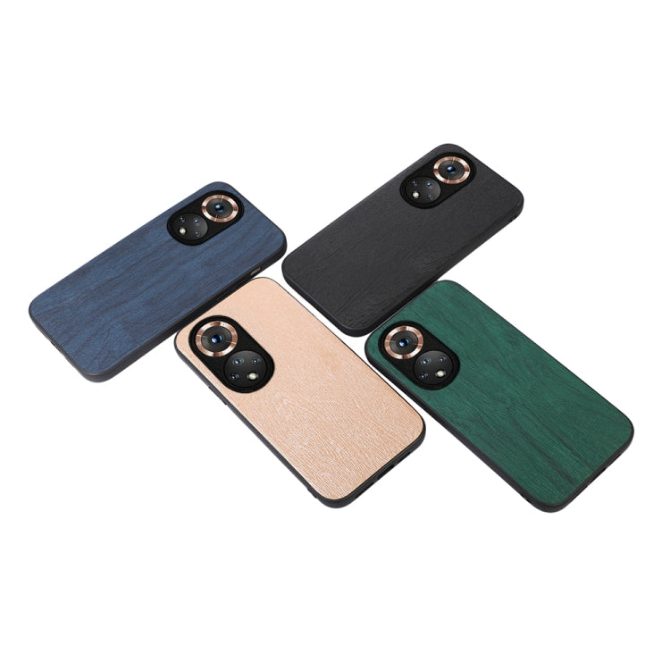 For Honor 50 Wood Texture PU Phone Case
