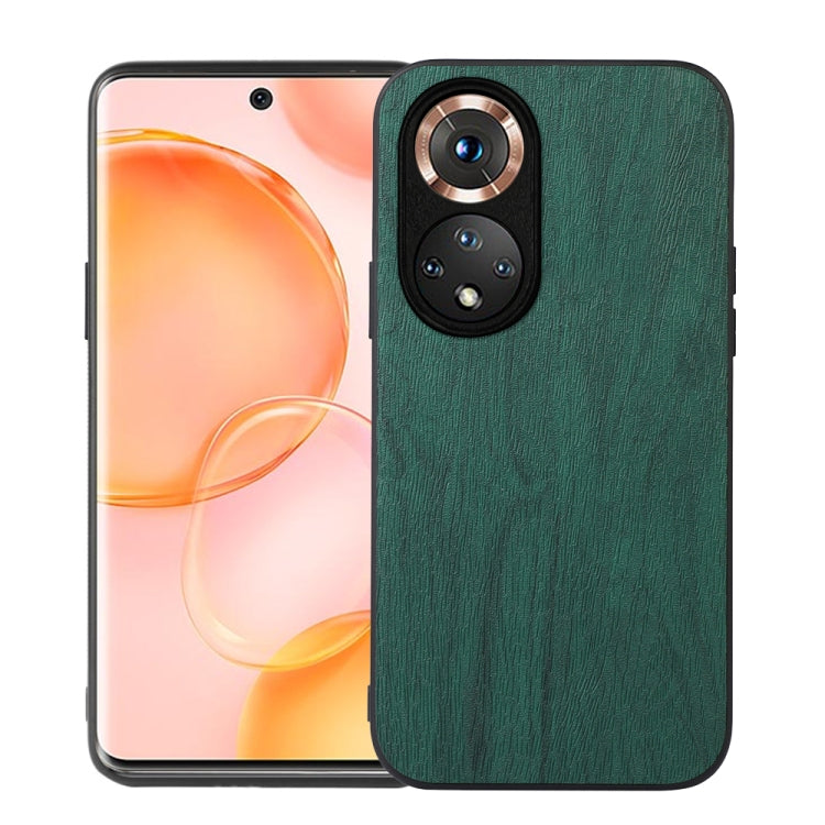 For Honor 50 Wood Texture PU Phone Case