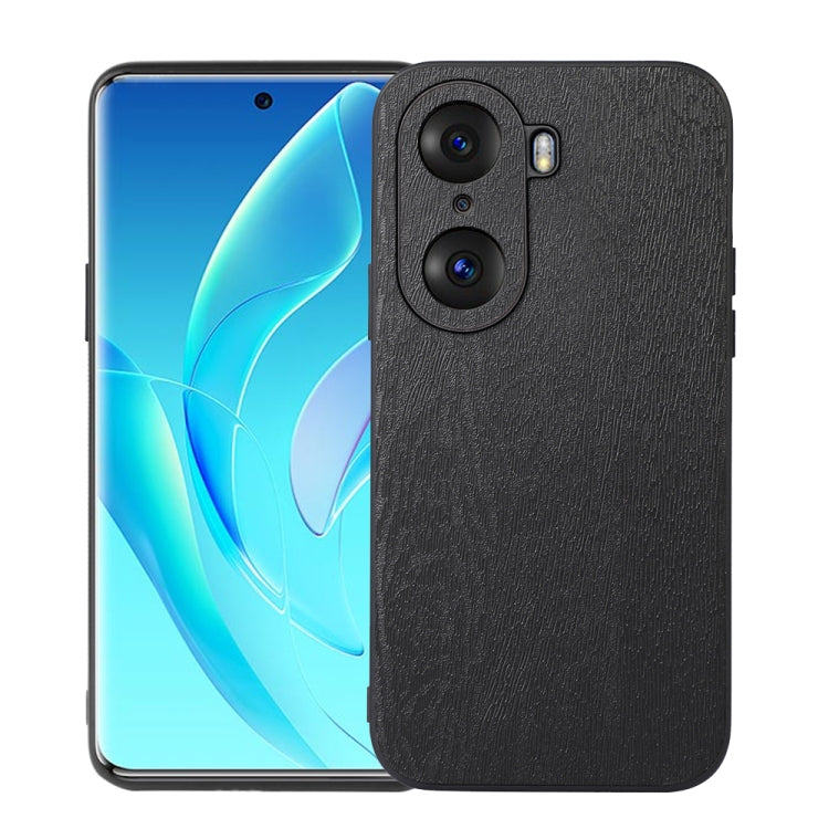 For Honor 60 Pro Wood Texture PU Phone Case