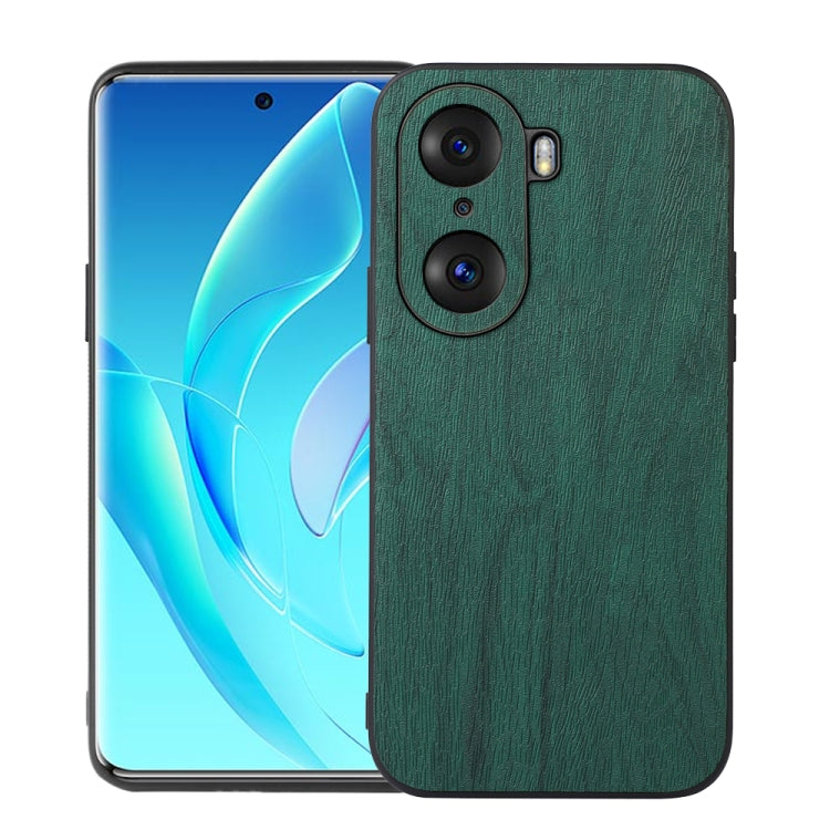 For Honor 60 Pro Wood Texture PU Phone Case