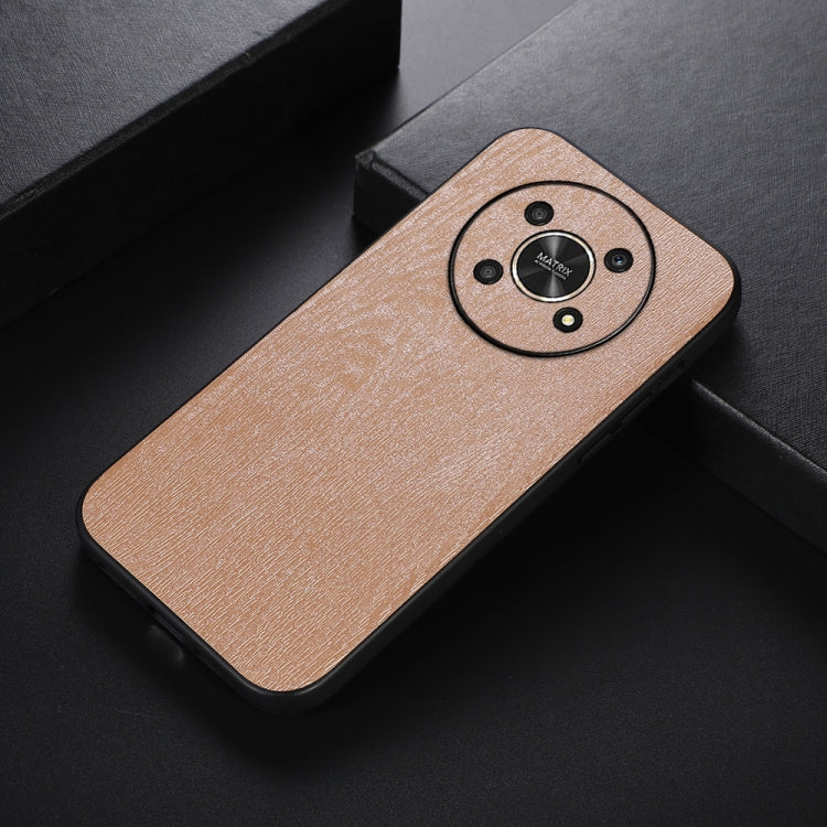 For Honor X30 Wood Texture PU Phone Case