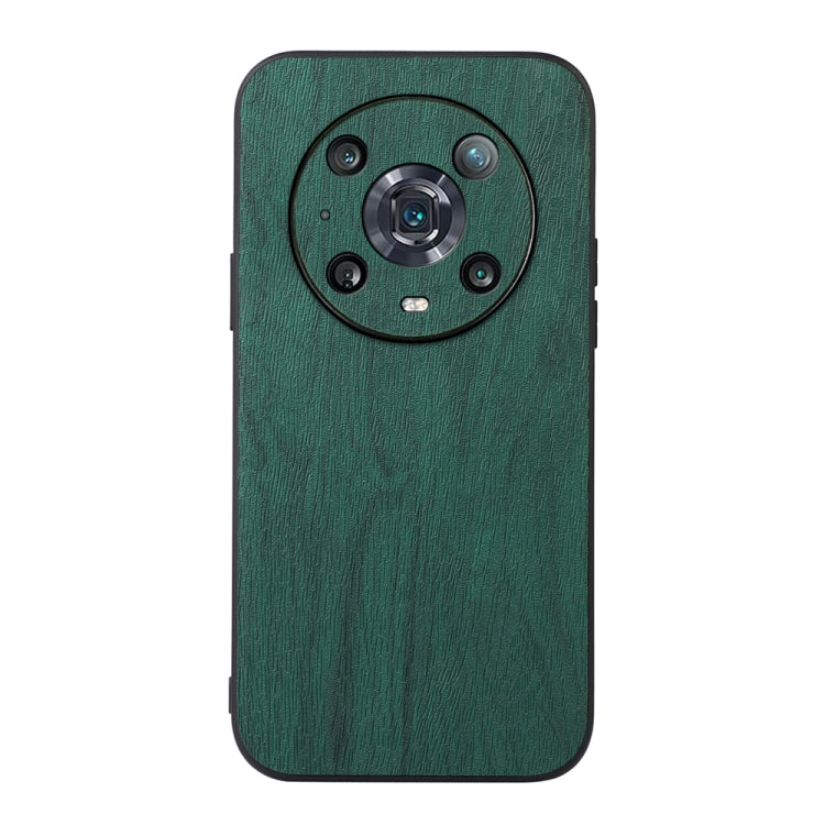 For Honor Magic4 Pro Wood Texture PU Phone Case