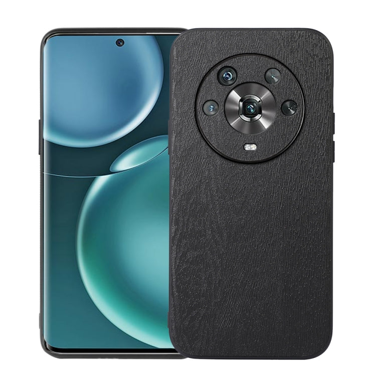 For Honor Magic4 Wood Texture PU Phone Case