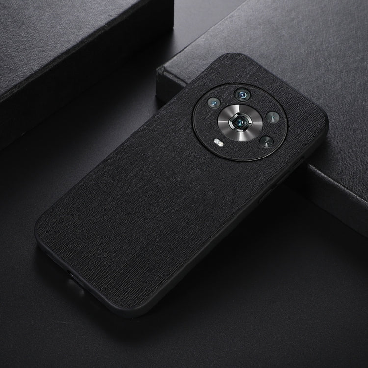 For Honor Magic4 Wood Texture PU Phone Case