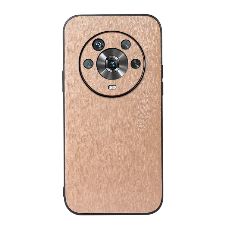 For Honor Magic4 Wood Texture PU Phone Case