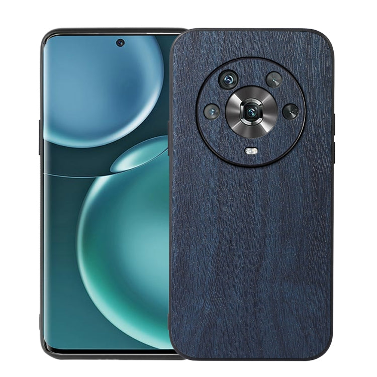 For Honor Magic4 Wood Texture PU Phone Case