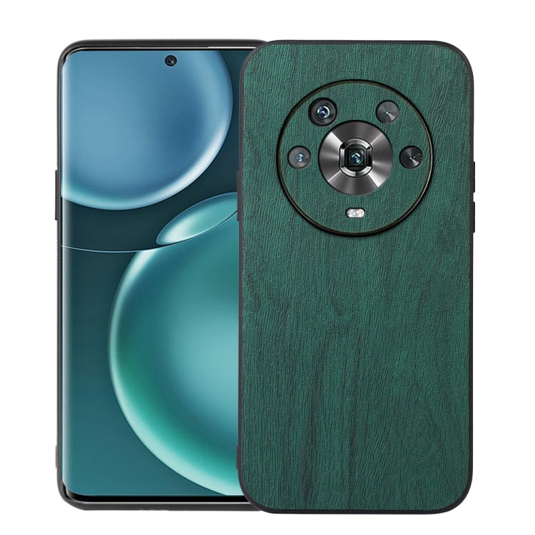For Honor Magic4 Wood Texture PU Phone Case