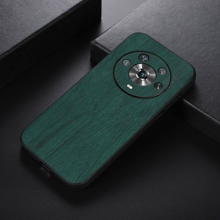 For Honor Magic4 Wood Texture PU Phone Case