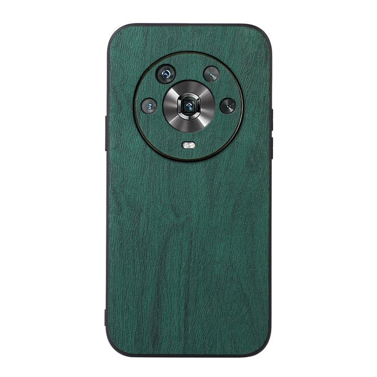 For Honor Magic4 Wood Texture PU Phone Case