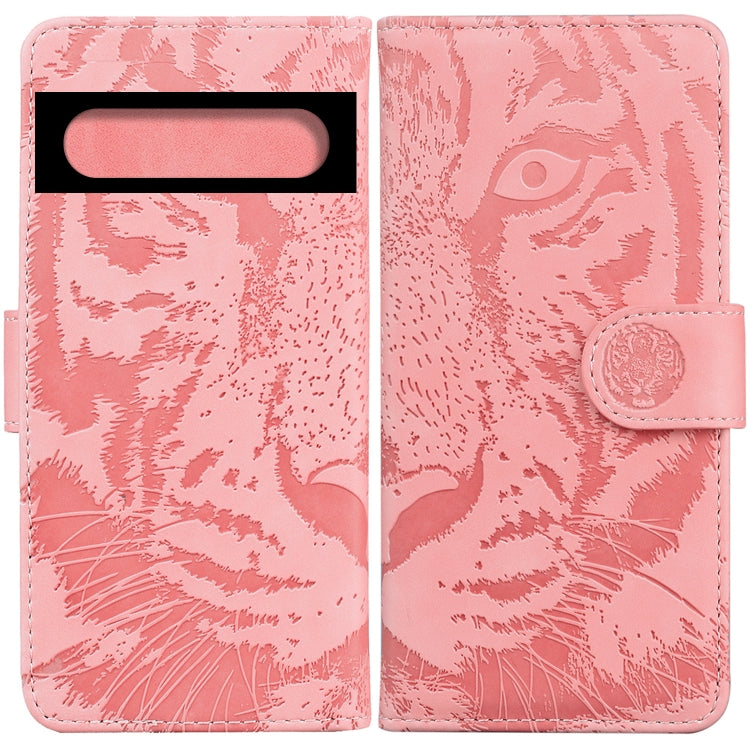 For Google Pixel 7 Pro 5G Tiger Embossing Pattern Horizontal Flip Leather Phone Case