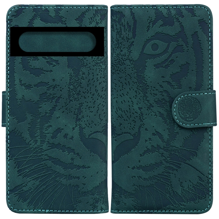 For Google Pixel 7 Pro 5G Tiger Embossing Pattern Horizontal Flip Leather Phone Case