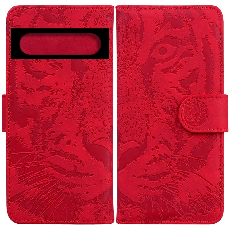 For Google Pixel 7 Pro 5G Tiger Embossing Pattern Horizontal Flip Leather Phone Case