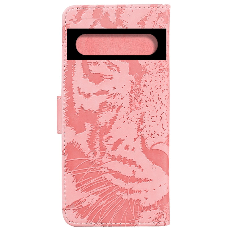For Google Pixel 7 5G Tiger Embossing Pattern Horizontal Flip Leather Phone Case