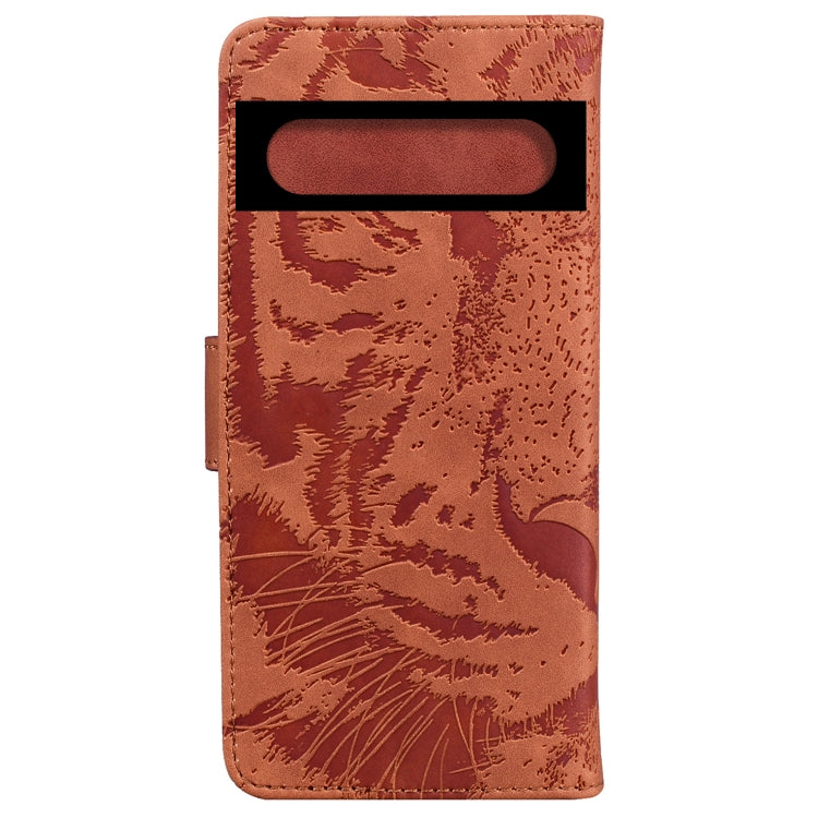 For Google Pixel 7 5G Tiger Embossing Pattern Horizontal Flip Leather Phone Case