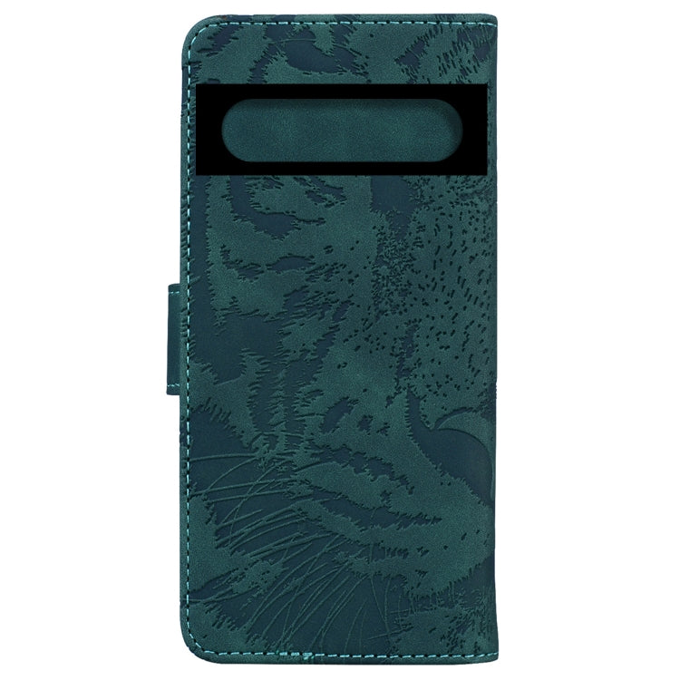 For Google Pixel 7 5G Tiger Embossing Pattern Horizontal Flip Leather Phone Case