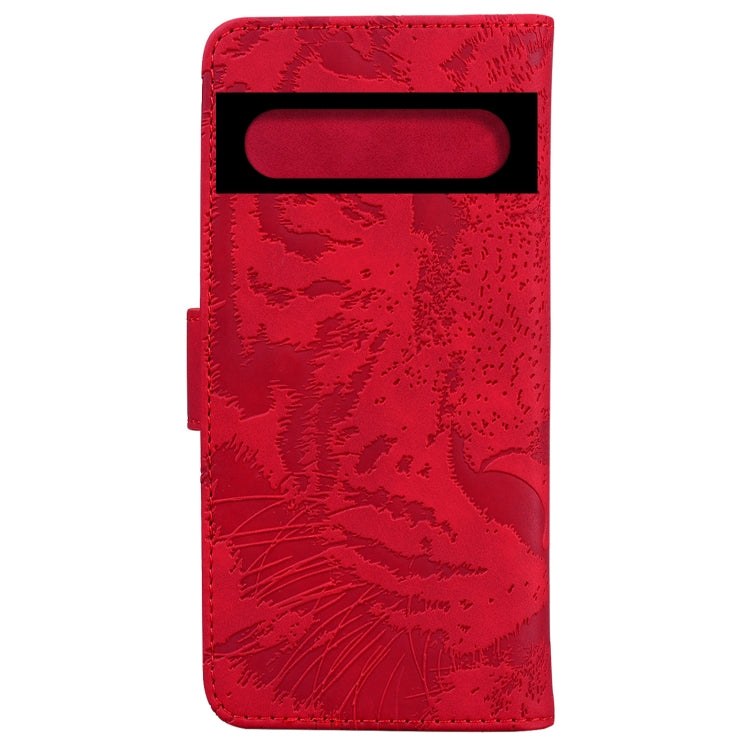 For Google Pixel 7 5G Tiger Embossing Pattern Horizontal Flip Leather Phone Case