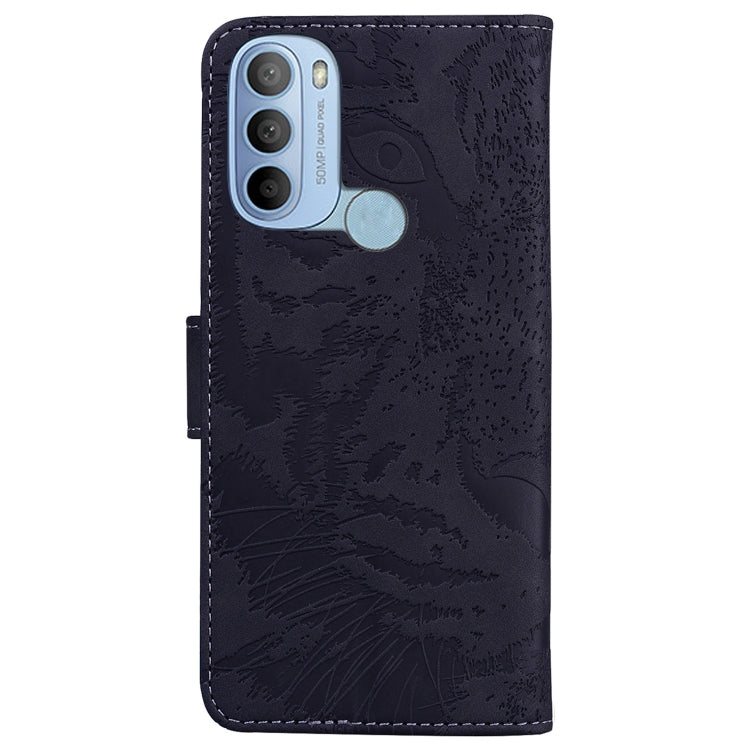 For Motorola Moto G31 4G(Brazil) Tiger Embossing Pattern Horizontal Flip Leather Phone Case