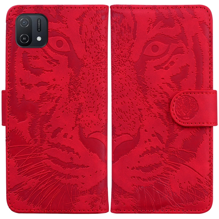 For OPPO A16K Tiger Embossing Pattern Horizontal Flip Leather Phone Case