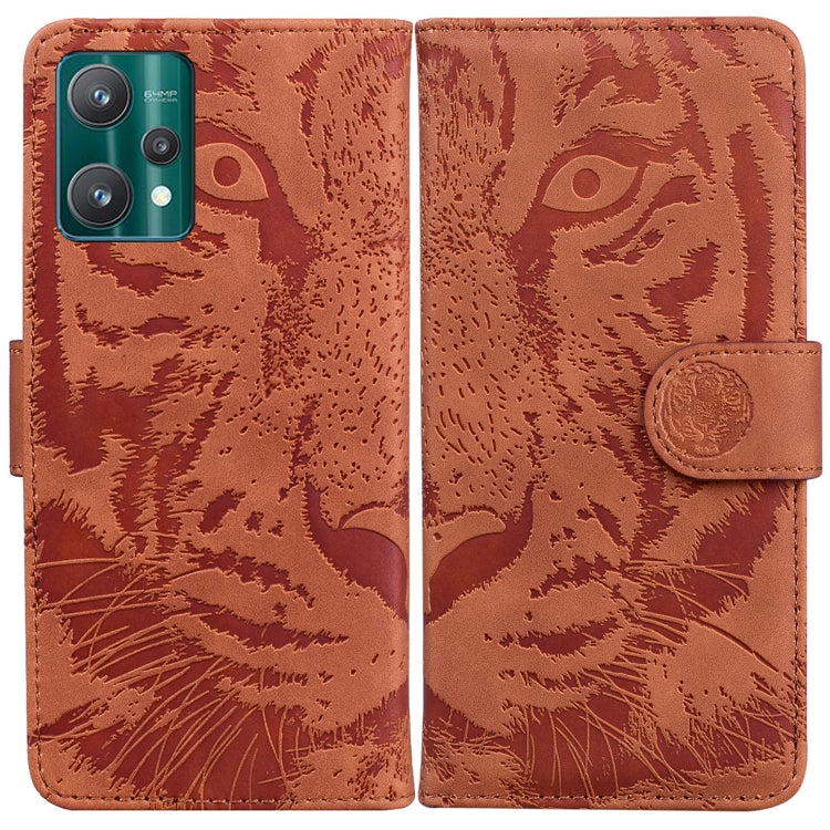 For OPPO Realme 9 Pro+ Tiger Embossing Pattern Horizontal Flip Leather Phone Case