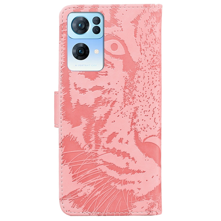 For OPPO Reno7 Pro 5G Tiger Embossing Pattern Horizontal Flip Leather Phone Case