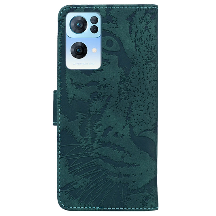 For OPPO Reno7 Pro 5G Tiger Embossing Pattern Horizontal Flip Leather Phone Case