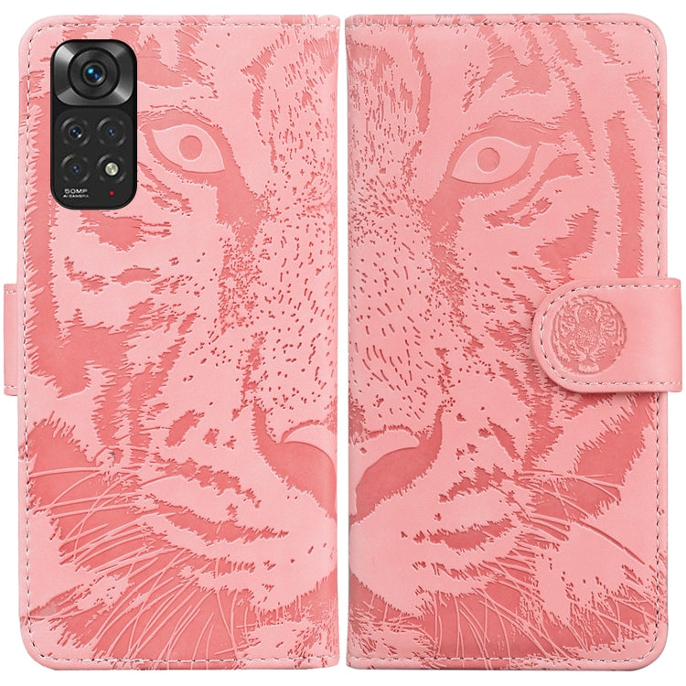 For Xiaomi Redmi Note 11 Overseas Version / Redmi Note 11S Tiger Embossing Pattern Horizontal Flip Leather Phone Case