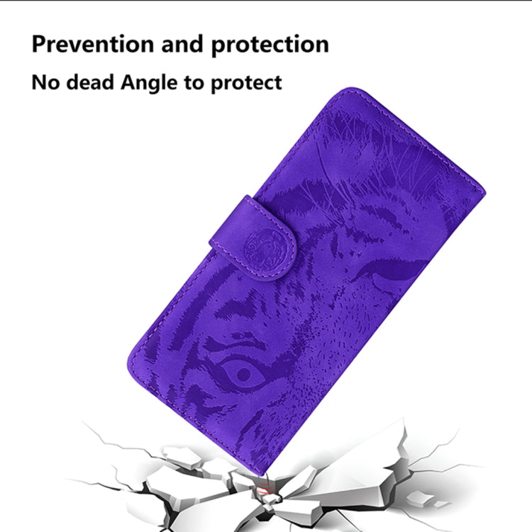 For Samsung Galaxy A23 Tiger Embossing Pattern Horizontal Flip Leather Phone Case