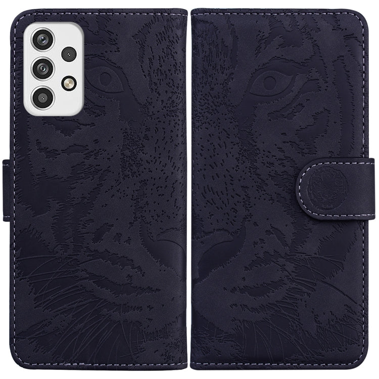 For Samsung Galaxy A23 Tiger Embossing Pattern Horizontal Flip Leather Phone Case