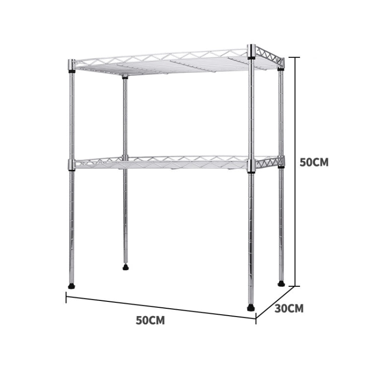 Multi-functional Kitchen Adjustable Shelf Carbon Steel Microwave Oven Rack, Size:50 x 50 x 30cm