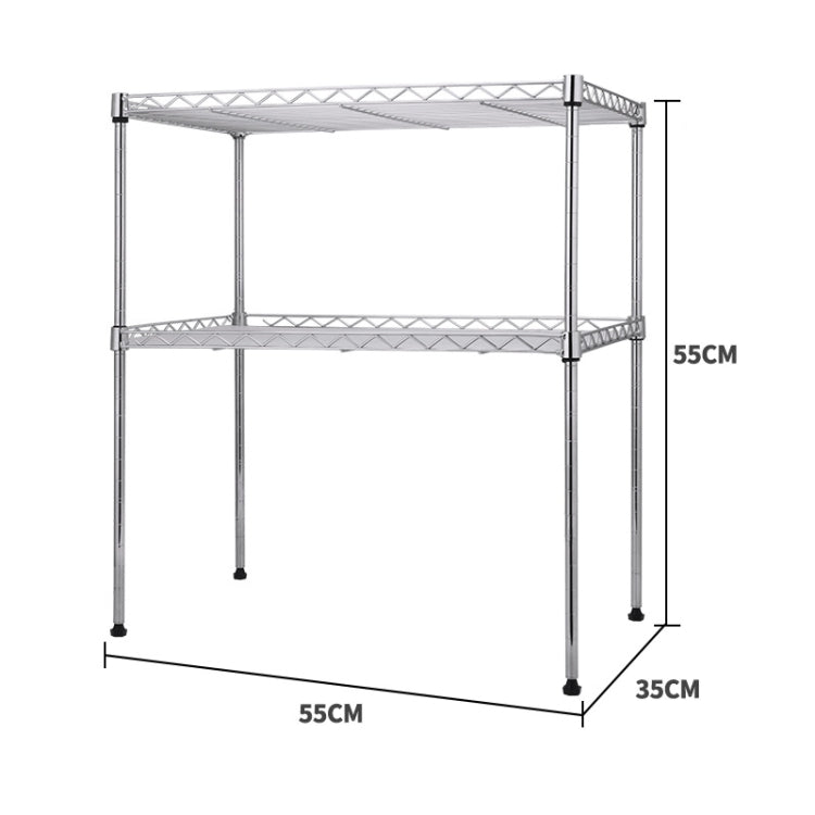 Multi-functional Kitchen Adjustable Shelf Carbon Steel Microwave Oven Rack, Size:55 x 55 x 35cm