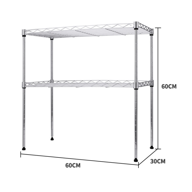 Multi-functional Kitchen Adjustable Shelf Carbon Steel Microwave Oven Rack, Size:60 x 60 x 30cm