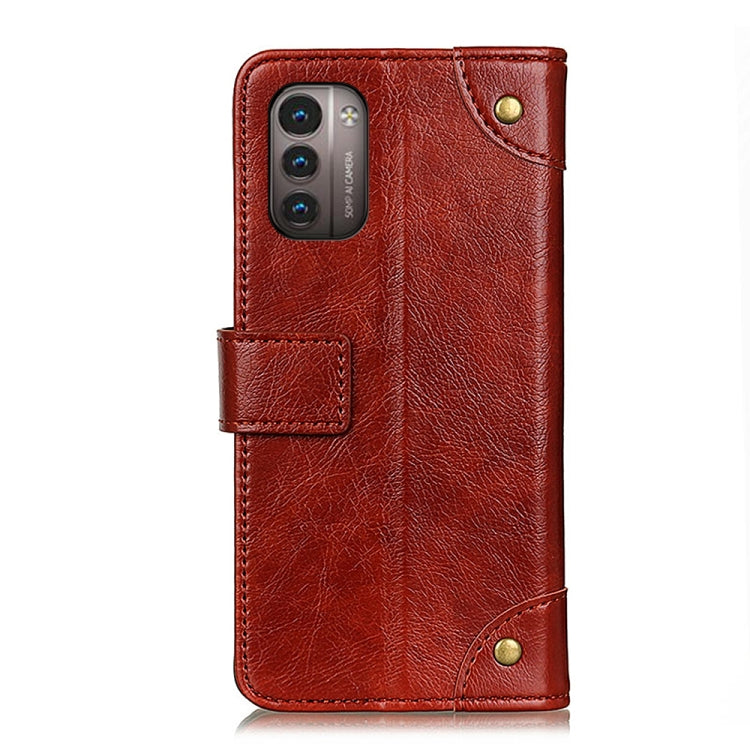 For Nokia G11 / G21 Copper Buckle Nappa Texture Horizontal Flip Leather Phone Case