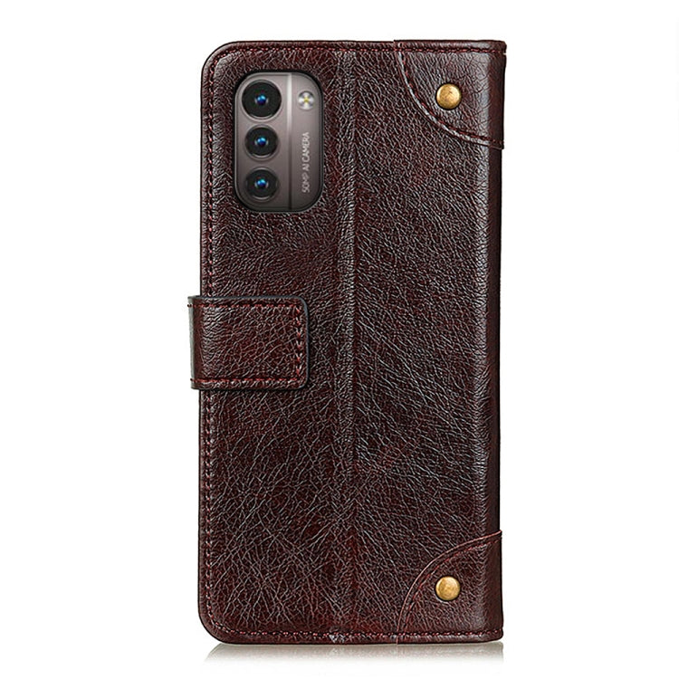 For Nokia G11 / G21 Copper Buckle Nappa Texture Horizontal Flip Leather Phone Case