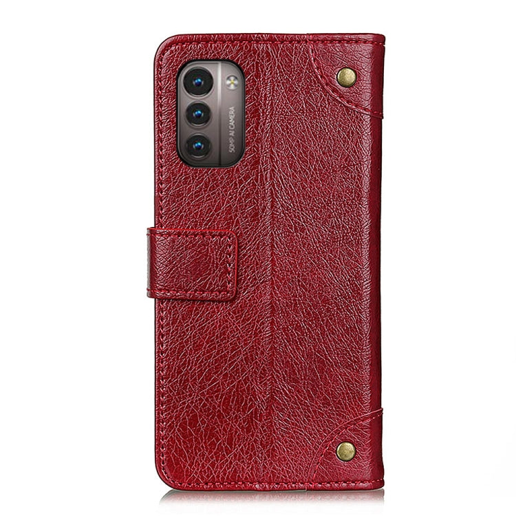 For Nokia G11 / G21 Copper Buckle Nappa Texture Horizontal Flip Leather Phone Case
