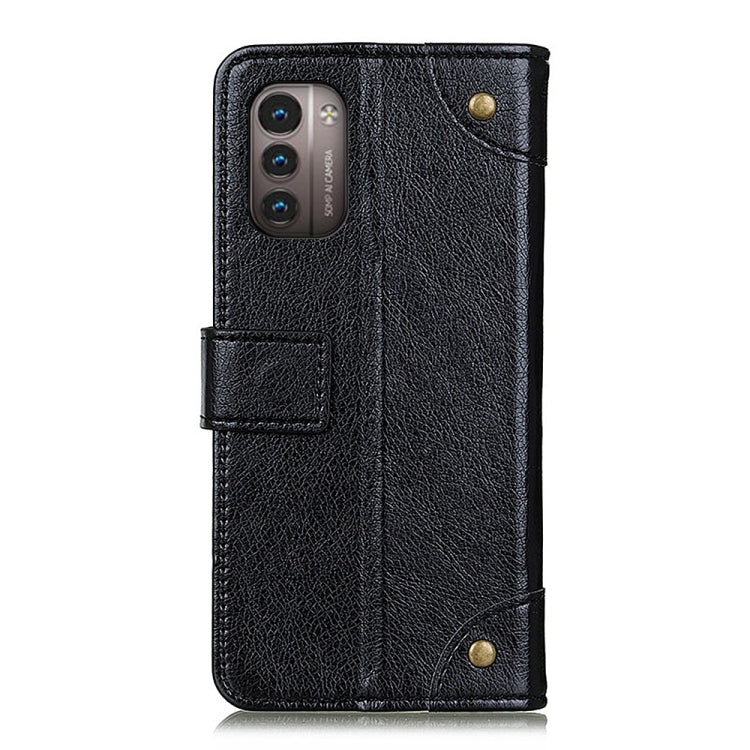 For Nokia G11 / G21 Copper Buckle Nappa Texture Horizontal Flip Leather Phone Case