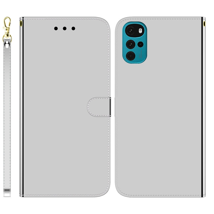 For Motorola Moto G22 Imitated Mirror Surface Horizontal Flip Leather Phone Case