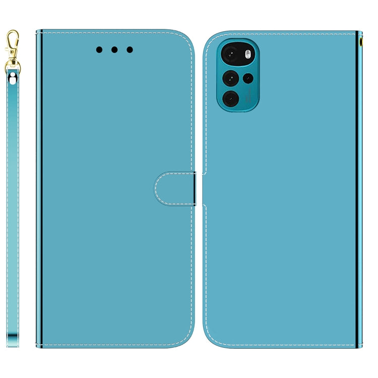 For Motorola Moto G22 Imitated Mirror Surface Horizontal Flip Leather Phone Case