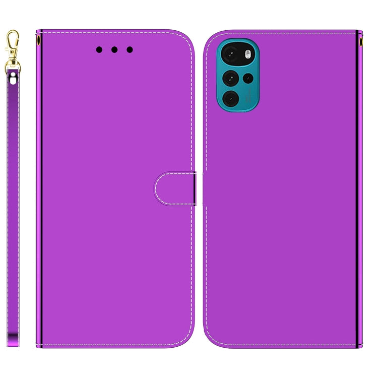 For Motorola Moto G22 Imitated Mirror Surface Horizontal Flip Leather Phone Case