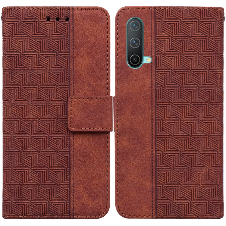 For OnePlus Nord CE 5G Geometric Embossed Leather Phone Case